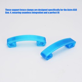 LUAATT Ultimate TPU Support Brace Clamps Pack of 2,Headband Fix for Astro A50 Gen. 4 and Mod Kit Wireless Gaming Headset (Blue)