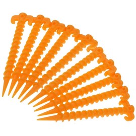VICMAT Pack of 10 Screw Spiral Tent Peg Nails, Tent Pegs, Plastic Outdoor Camping Trip Tent Peg Sand Pegs Screw Nail Tent Pegs Tents Stakes