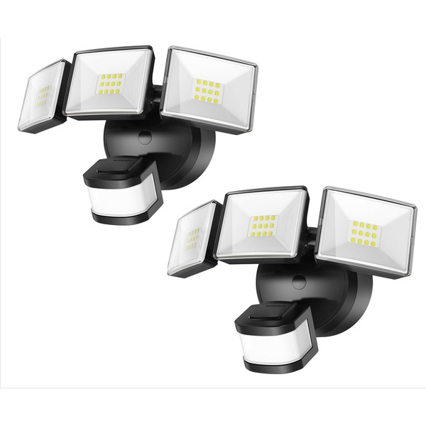OREiN 2 Pack Motion Sensor Outdoor Lights, 3500LM/26W and 240°