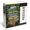 Lantern Press 1000 Piece Jigsaw Puzzle, Maine, Signpost, Forest and