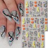 Christmas Nail Stickers 5D Embossed Nail Decals DIY Self Adhesive