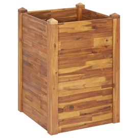vidaXL Garden Raised Bed - Large Square Planter for Vegetables, Flowers, and Herbs - Outdoor, Stackable, Weather Resistant - Made of Solid Acacia Wood