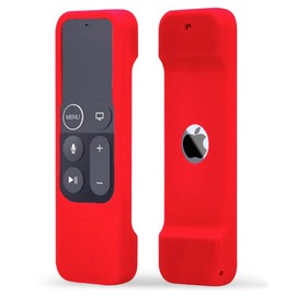 TOKERSE TOKERSE Silicone Case Compatible with Apple TV 4K/HD Siri Remote (1st Gen) - Anti-Slip Shock Proof Soft Remote Cover Case Compatible with Apple TV 4K 5th 4th Gen Siri Remote Controller - Red