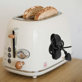 HFZRZFH 4-pack Silicone Kitchen Appliance Cord Organizers - Adhesive Backed Cable Hiders for Pressure Cooker, Blender, Coffee Maker, Air Fryer, Toaster - Keeps Cords Neat and Organized