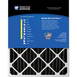 Nordic Pure 12x24x2 Furnace Air Filters MERV 10 Pleated Plus Carbon 3 Pack