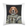 Beagle dog Renaissance Pet Portrait medieval painting Throw Pillow