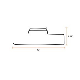 HARFINGTON Pegboard Paper Towel Holder 12" Stainless Steel Peg Board Display Hook Hanging Holders Wall Mount Organize Tools for Kitchen Laundry Room Bathroom Kitchen Store, Black