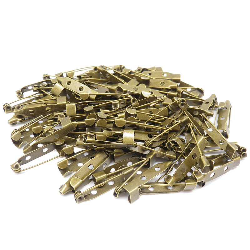 Antique Tone Brooch Pin Set of 100 15 mm ~