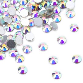 XIULI Rhinestone DIY Nail Decorating and Clothing, High Lighting, White AB ss3-30 (4.8 mm ss20 (1,440 Tablets), AB)