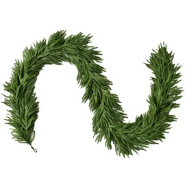 6FT Christmas 85 Branch Tips Cedar Garlands, Artificial Pine Cypress Greenery Garland, Christmas Decorations Holiday Indoor Outdoor Decor Winter Garland