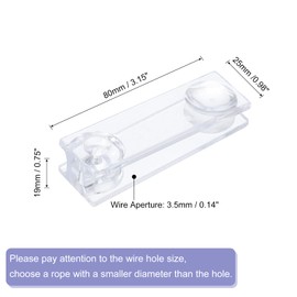 uxcell 5Pcs Blind Cord Weight, 80mm Curtain Blinds Handles Plastic Pull String Pendants for Window Shutter Vertical Roller Blinds Accessories, Transparent