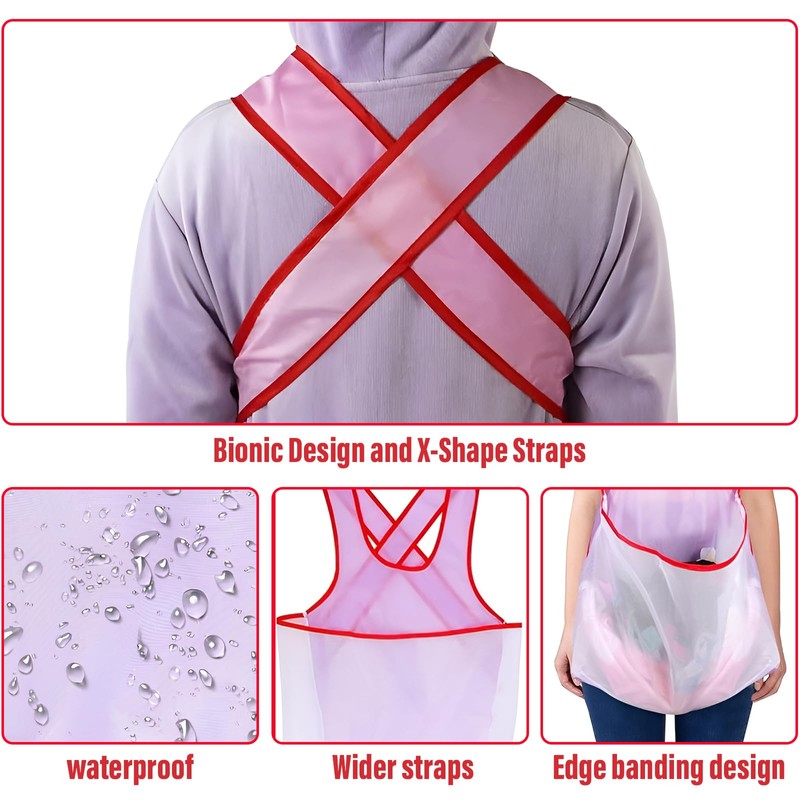 Sahunfri 2 Pcs Laundry Apron With Pouch,Wearable Laundry Apron With