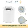 Sweet Led Set of 2 GU10 Round Square Surface-Mounted Spotlights
