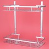 Space Aluminum Bathroom Shelf RustProof Shower Rack Kitchen Storage Basket