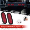 PVerandio 12Pcs 6 Inch Red 24 LED Tail Lights Oval
