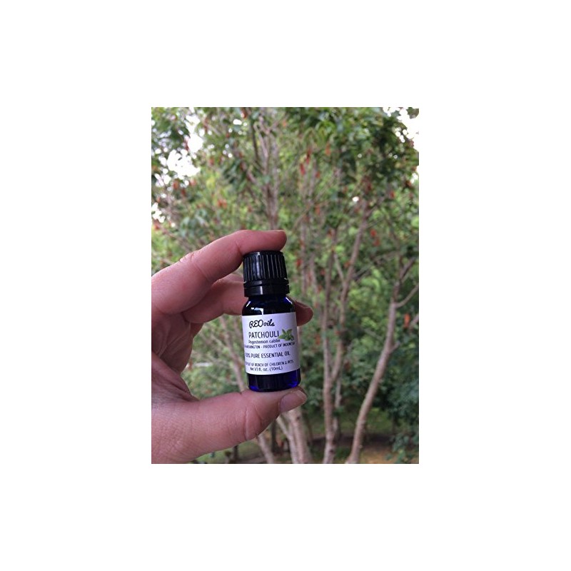 REOoils Patchouli Essential Oil from India, Pogostemon Cablin, 10 mL