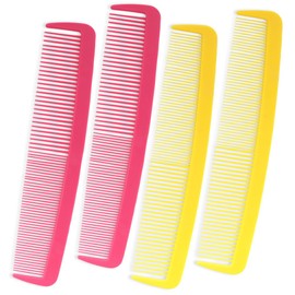 TWZKXC 4 Pcs 15" Big Comb Prop, Giant Hair Styling Combs Funny Props for Film Television Stage Performances Comedy Costume Football Chin Wide Tooth Mustache Comb Costume Props(Rose and Red Yellow)