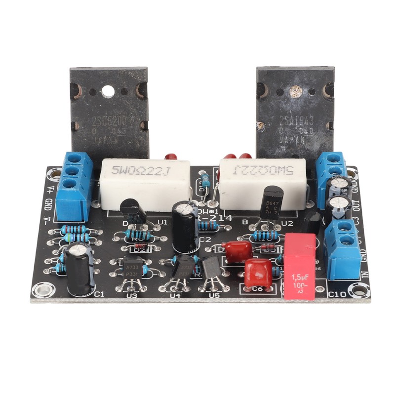 Power Amplifier Board Mono High Power 2SC5200 2SA1943 Quiet 100W