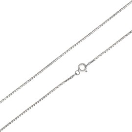Venetian chain, diamond cut from 925 silver rhodium, thickness: 1.1 mm.