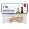 HIC Kitchen Bottle Stopper Pourer with Hinged Flip-Top Lid, 18/8