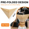 BYKITCHEN Pre-folded Pour Over Coffee Filter, Set of 100, Natural