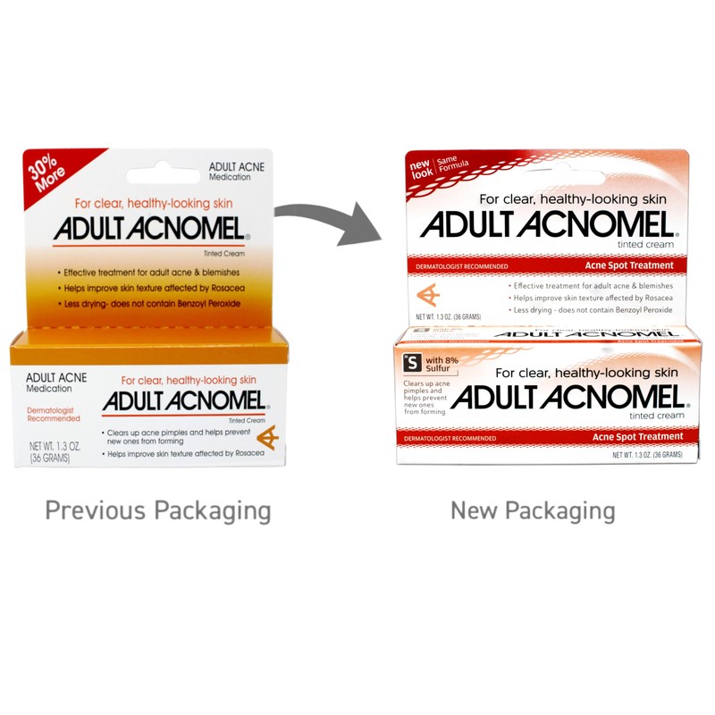 Adult Acnomel Tinted Cream 1.30 oz (Pack of 3)