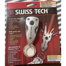 Swiss + Tech 7 in 1 Key Ring Multi - Tool  (KMTCSSV-NA)