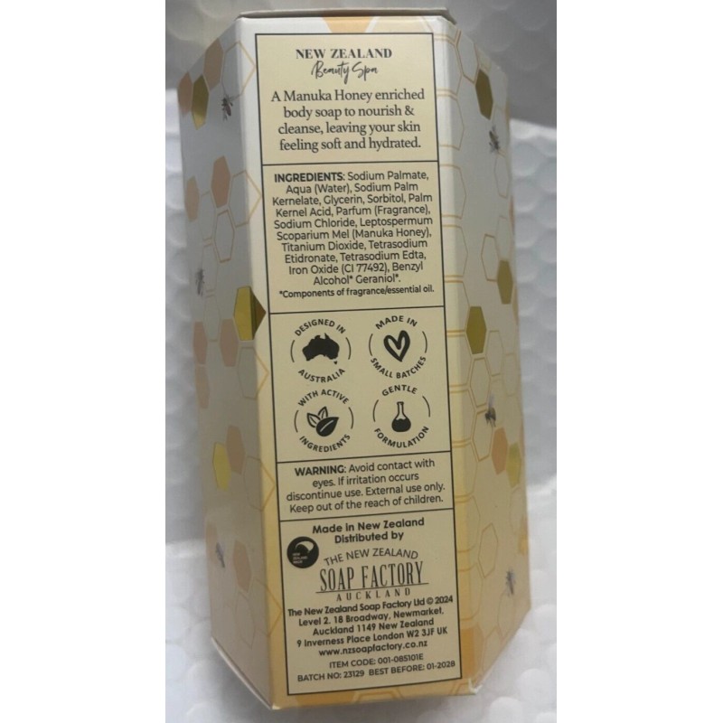 NEW ZEALAND BEAUTY SPA NATURAL MANUKA HONEY (5PACK )MOISTURIZING BARS