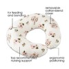 Bunnikins & Clover Cotton Breastfeeding Nursing Pillow with Removable Cover,