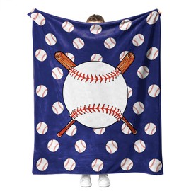 Soft Baseball Blankets for Boys Adults Kids, Baseball Gifts for Boys Men, Baseball Team Gifts, Baseball Coach Gifts for Men, Baseball Stuff Cozy Fleece Baseball Blanket for Couch Bed 40'' x 50''(02)