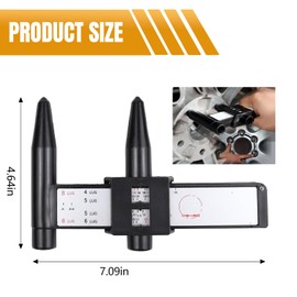 Hovom Wheel PCD Gauge, Car Wheel Rim Bolt Pattern Measuring Tool, PCD Ruler for Vehicle Wheels Stud Quick Measurement, Lug Bolt Pattern Gauge for 4 5 6 8 Holes Sliding Caliper