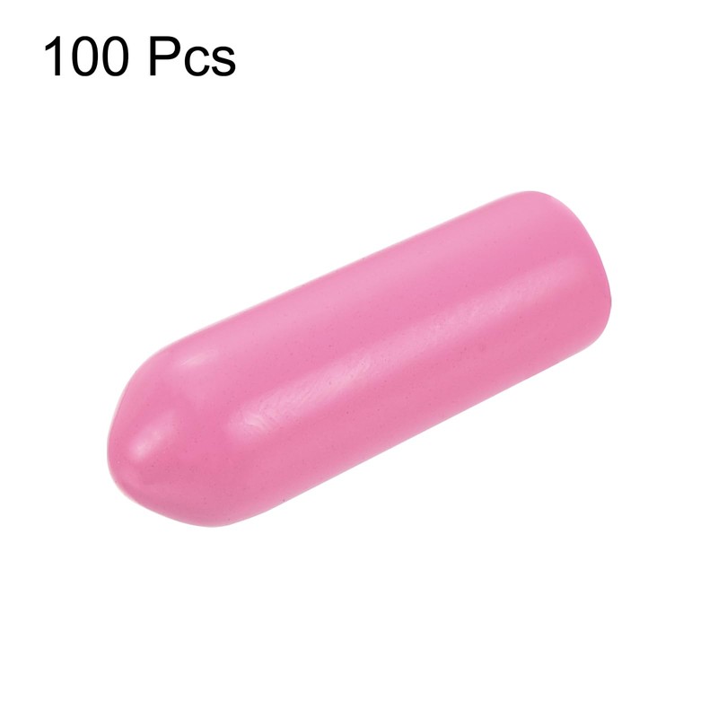 sourcing map 100pcs Rubber End Caps 4mm ID Vinyl PVC