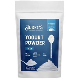 Judee's Gluten Free Nonfat Yogurt Powder - Gluten-Free Starter Culture - Smoothies & Dips with Yogurt Smoothie Powder - Shelf-Stable Freeze Dried Plain Culture Base - 1.5 lb