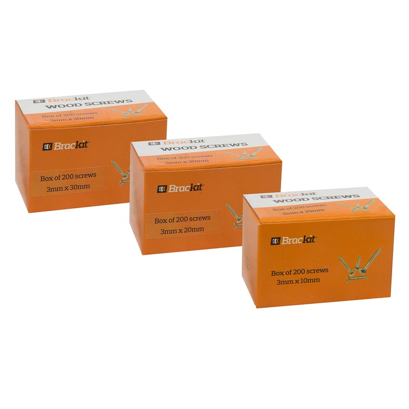 Wood Screws Set 3mm Range – Pozi-Drive Countersunk Zinc Plated
