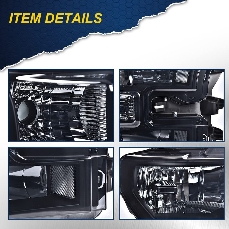 G-PLUS Headlights Assembly, Compatible with 2015 2016 2017 Ford F150