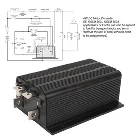 Topyond 48V DC Motor Controller 500A, Programmable Golf Carts Motor Controller for Forklifts Curtis Transport Trucks with Anodized Aluminum Construction