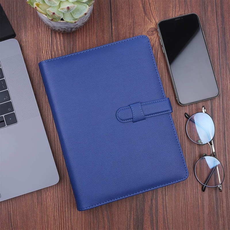 Minlna A5 Leather Notebook Binder Notebook Refillable Composition Notebook Business