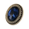 Craftisum 20 pcs Blue Oval Rhinestone Metal Shank Sewing Coat