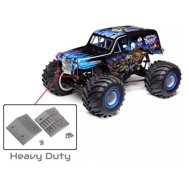 WOP Blacked Out Front Grille for Losi RC Monster Truck