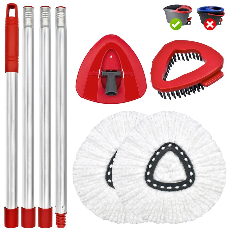Spin Mop Head, Mop Replacement Handle,Brush,Base Compatible with O Cedar