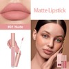 3-PCS Set Nude Matte Lipsticks & Glosses - Moisturizing, Long-Lasting