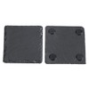 8pcs Square Black Slate Stone Coasters for Drink Bar Kitchen