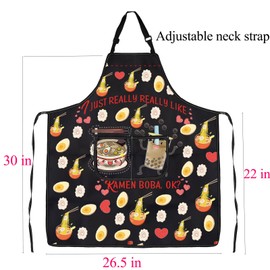 Ramen Boba Apron Ramen Boba Gifts Ramen Boba Lover Gift I Just Really Really Like Ramen and Boba Gifts Bubble Tea Apron
