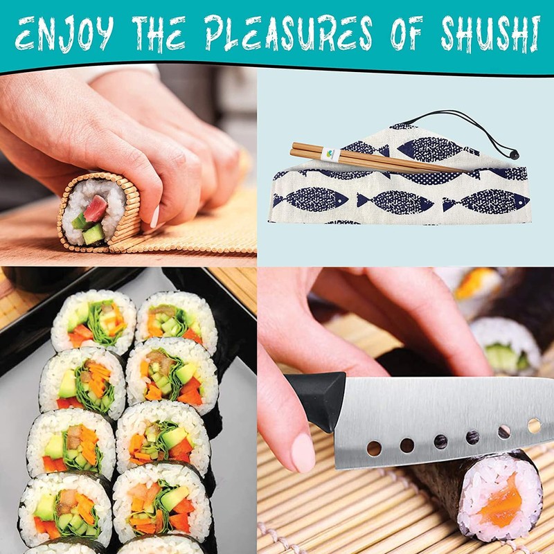 SmileTools Sushi Making Kit, 22pcs Roller Maker for Beginners With