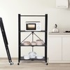 YSSOA 4-Tier Heavy Duty Foldable Metal Rack Storage Shelving Unit