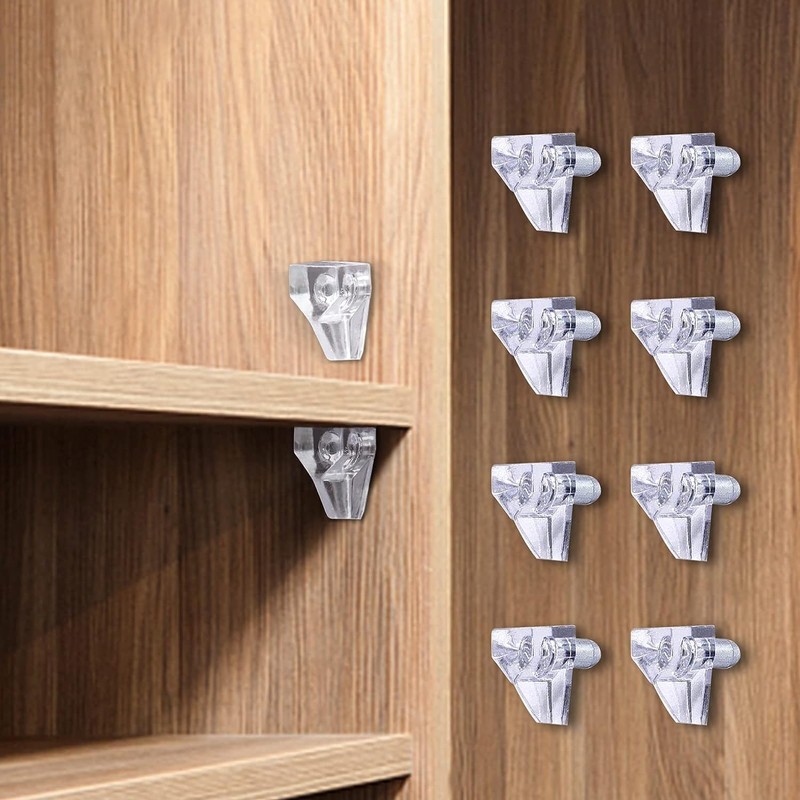 50Pcs Shelf Support Peg, Support Cabinet Shelf Pins, Clear Plastic