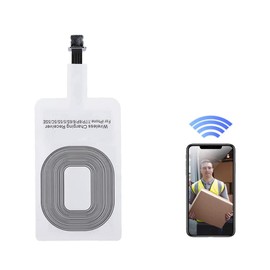 Hakeeta Universal Ultra Slim Wireless Charger Charging Receiver Module, Qi Receiver Widely Suitable for Android/iOS/Type C Mobile Phone and Other Qi-Enabled Phones(iOS)