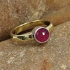 SILVERTROVE Gemstone Sterling Silver and Brass Band Ring for Men