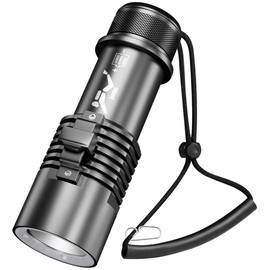 zekbil 3000LM Waterproof Diving Flashlight Scuba Diving Torch with Magnetic Switch IPX8 Waterproof Scuba Dive Light for Diving, Exploration, Camping, and Emergencies