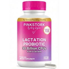 Pink Stork Probiótico de lactancia total probióticos para mujeres, suplementos de lactancia para aumentar la leche materna  lactancia, 10 mil...      
